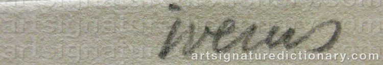 Authentic signature by Lennart IVERUS on artwork