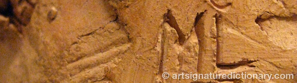 Authentic signature by Margit LJUNGGREN on  artwork