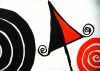 Close-up details showing Alexander CALDER signature forgery characteristics