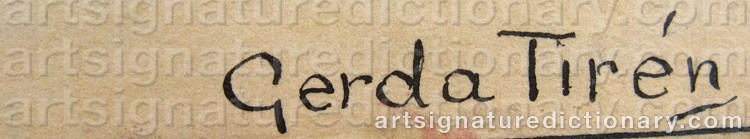 Signature by Gerda TIRÉN
