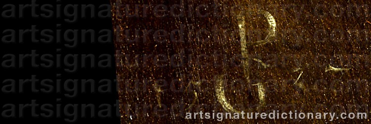 Authentic signature by Georg PENCZ on artwork
