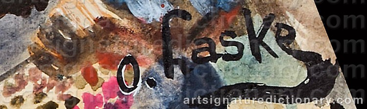 Signature by Oskar LASKE