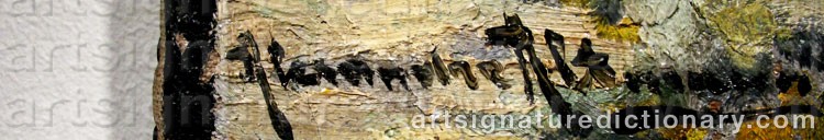 Authentic signature by Alexander ALTMANN on artwork