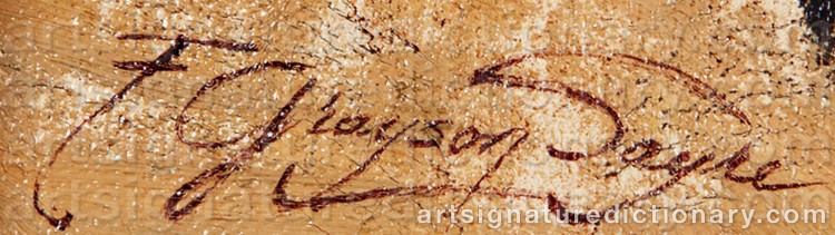 Authentic signature by Fred Grayson SAYRE on Painting/Watercolour artwork