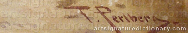 Authentic signature by Friedrich PERLBERG on artwork