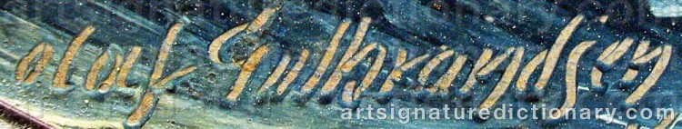 Signature by Olaf GULBRANDSEN