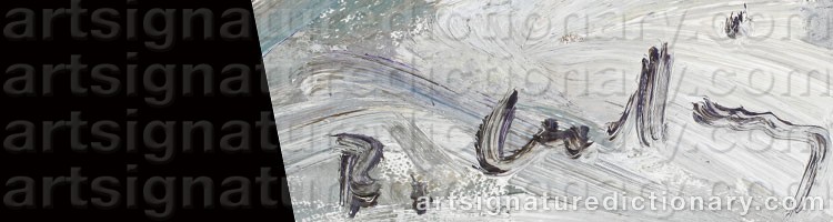 Authentic signature by Roland LADWIG on  artwork