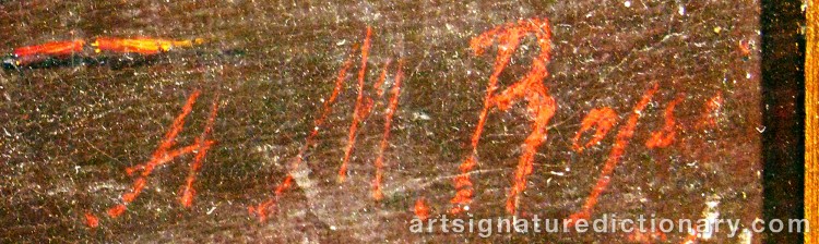 Authentic signature by Alexander Mark ROSSI on  artwork