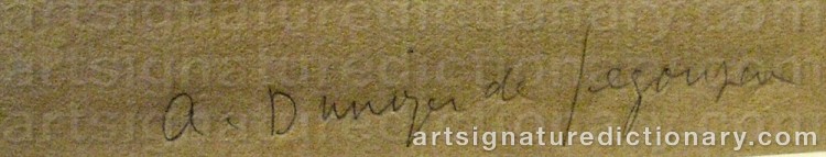 Signature by André Albert Marie DUNOYER DE SEGONZAC