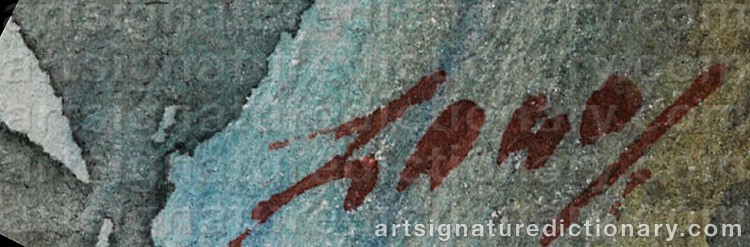 Authentic signature by Erma ZAGO on  artwork