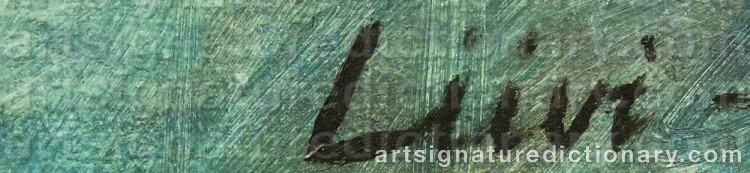 Authentic signature by Liivi HOTZ on artwork