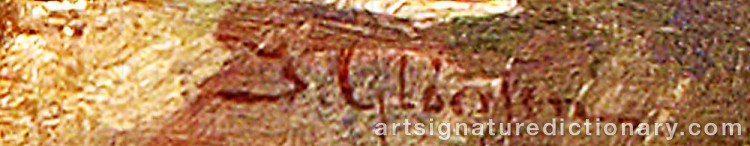 Authentic signature by Jacob GLØERSEN on  artwork