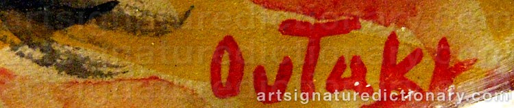 Authentic signature by Alvar OUTAKKA on artwork