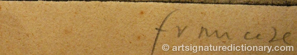 Authentic signature by Franco FRANCESE on artwork