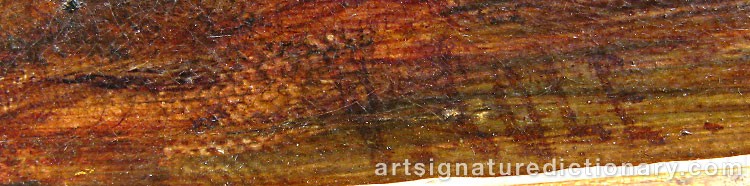 Authentic signature by George Vicat COLE on  artwork