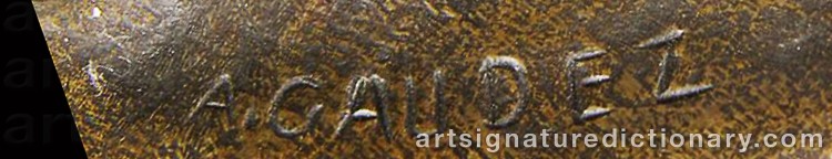 Authentic signature by Adrien Etienne GAUDEZ on Sculpture artwork