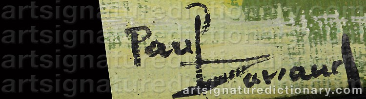 Authentic signature by Paul DAVIAUD on  artwork
