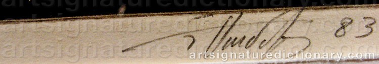 Authentic signature by Samvel HAMBARDZUMYAN on artwork