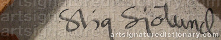 Signature by Stig SJÖLUND