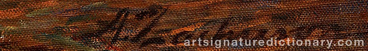 Authentic signature by Axel ZACHRISON on artwork