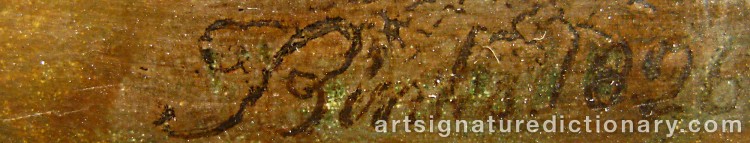 Authentic signature by Thomas A. BINKS on Painting/Watercolour artwork