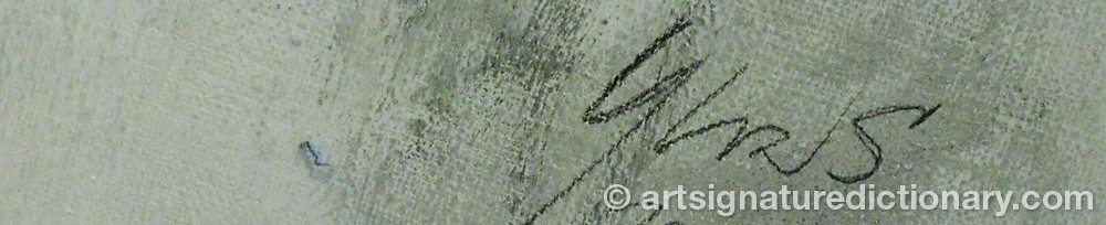 Authentic signature by Yllva SPENDRUP on artwork