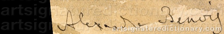 Signature by Alexander Nikolaievich BENOIS