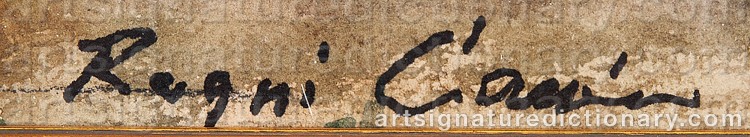 Authentic signature by Ragni CAWÉN on artwork