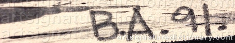 Authentic signature by Bosse ANDERSSON on  artwork