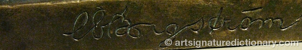 Authentic signature by Carl-Einar BERGSTRÖM on  artwork