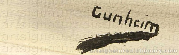 Authentic signature by Gunheim TORSTENSEN on artwork