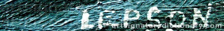 Authentic signature by Marc LEPSON on  artwork