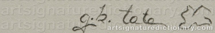 Authentic signature by Gayle Blair TATE on  artwork