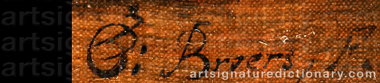 Authentic signature by Jasper BROERS on artwork