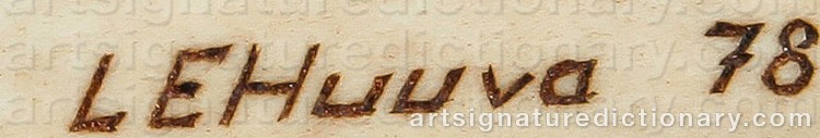 Signature by Lars-Erik (Sami Artist) HUUVA