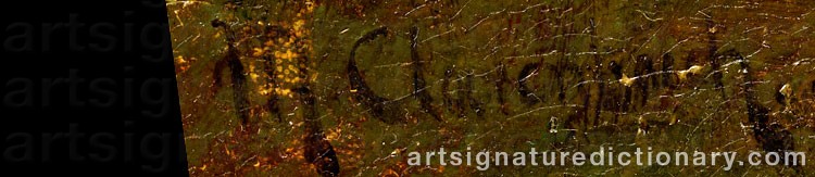 Authentic signature by Maximilien ‘Max’ CLARENBACH on  artwork