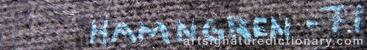 Signature by Hans HAMNGREN