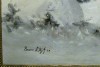 Close-up details showing Bruno LILJEFORS signature forgery characteristics
