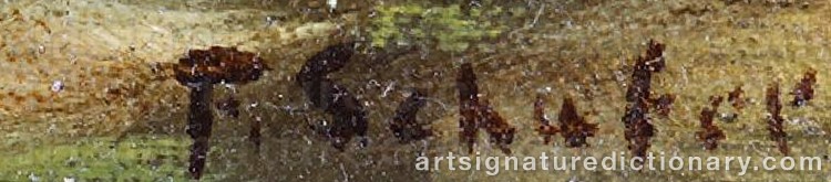 Authentic signature by Frederick Ferdinand SCHAFER on Painting/Watercolour artwork