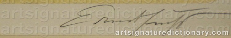 Signature by Ernst FUCHS