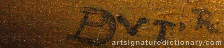 Authentic signature by Pieter De PUTTER on  artwork