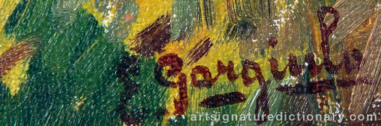 Authentic signature by Enrico GARGIULO on Painting/Watercolour artwork