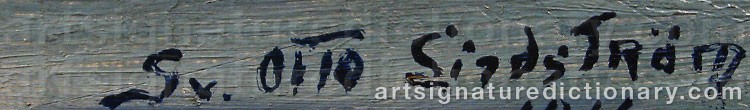 Signature by Sven Otto LINDSTRÖM