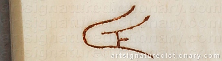 Authentic signature by Gunnar (Sami Artist) EDHOLM on Other artwork