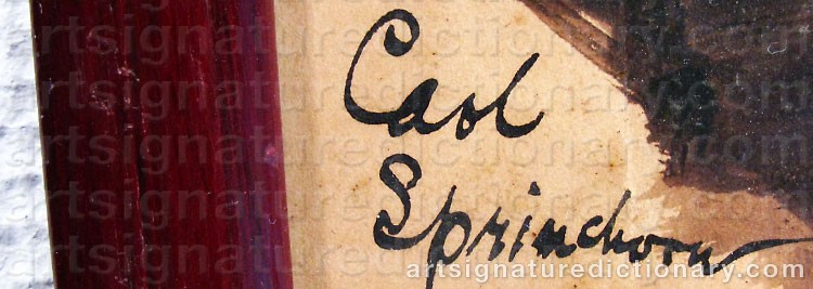 Signature by Carl SPRINCHORN