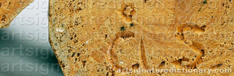 Authentic signature by Åke SUNDQVIST on  artwork