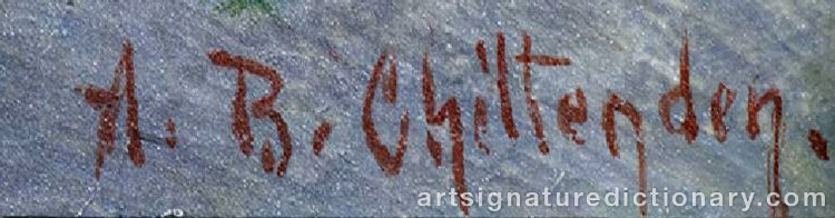 Authentic signature by Alice Brown CHITTENDEN on Painting/Watercolour artwork