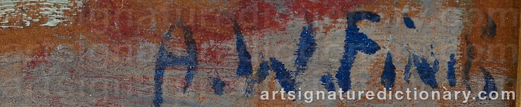 Signature by Alfred William FINCH