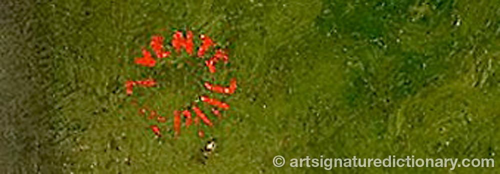 Authentic signature by Ladislaus De PAAL on  artwork