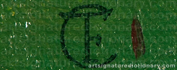 Authentic signature by Frank Tolles CHAMBERLIN on Painting/Watercolour artwork